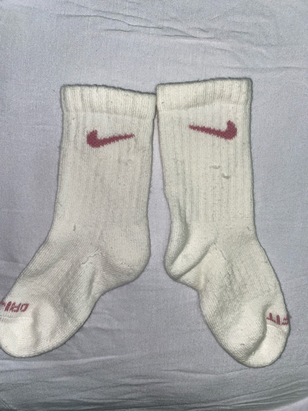 Nike • Dri-fit • Crew Socks with Pink Swoosh Accent